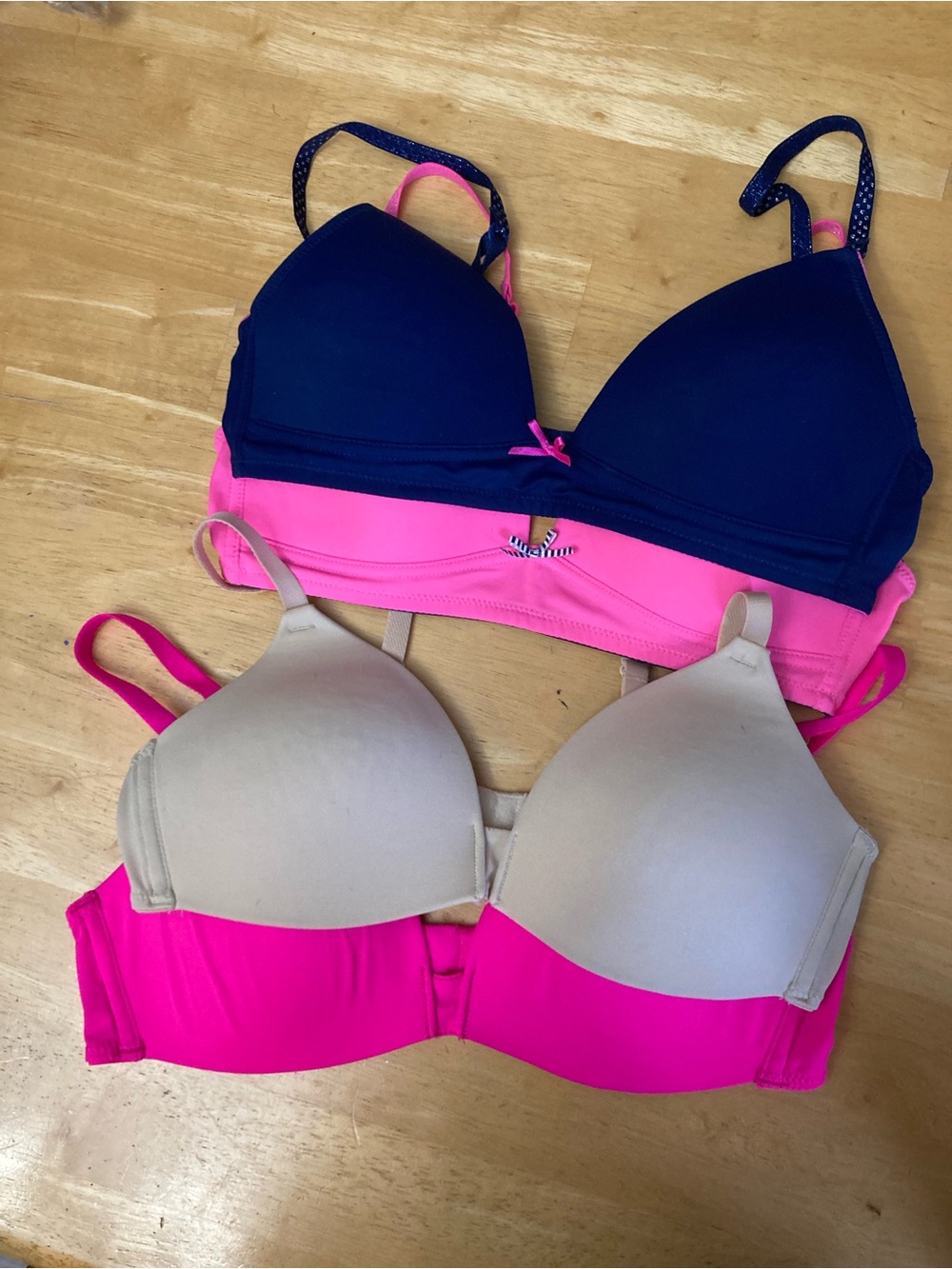 Circo and hanes Pink and Navy Two-Tone girls bras